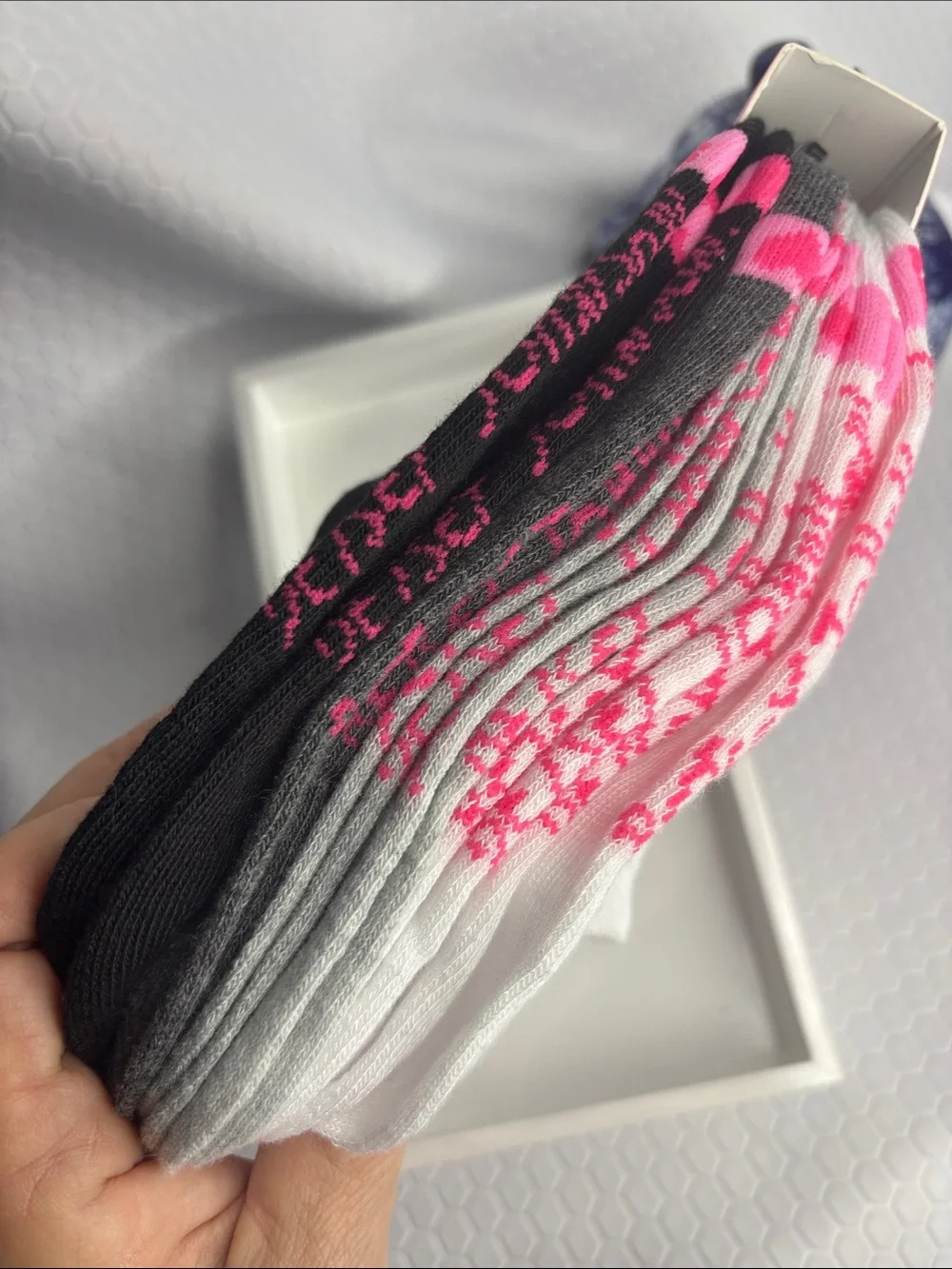 Betsey Johnson 6-Pack White, Gray & Black Low Cut Sock Pack NWT